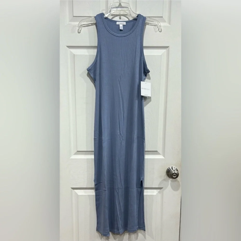 Beyond Yoga Women's XL Formation Tank Dress Blue NWT Midi Racerback